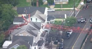 Crane Crash Near Rutgers University in New Jersey
