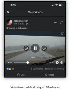 Taking Photos/Videos While Driving an 18-Wheeler