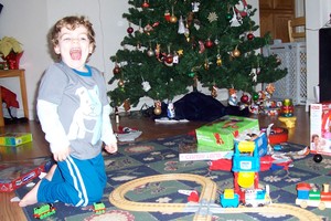 Child with Christmas Toys