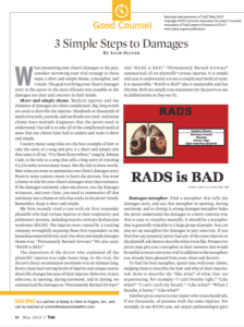 “3 Simple Steps to Damages” Featured in Trial Magazine, May 2022