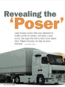 “Revealing the ‘Poser'” Featured in Trial Magazine, July 2022