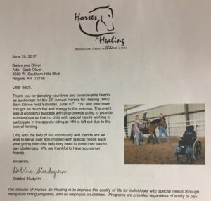 Horses for Healing Barn Party June 2017
